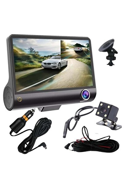 StartONTeam Cameră de bord față, spate, interioară, oglindă retrovizoare auto cu marșarier și detectare a mișcării