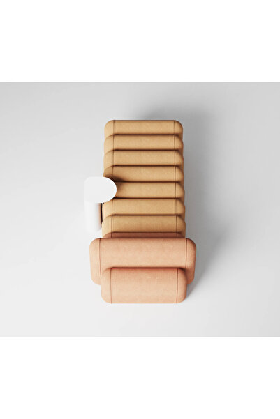 SCY Estavor Dilimli Modern Puf Bench Rahat Oturma Bankı