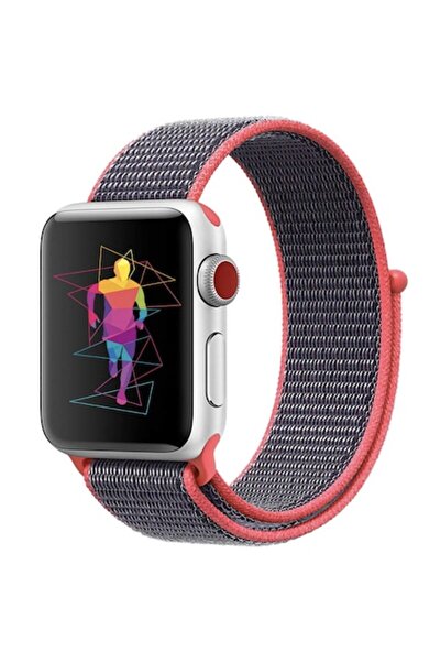 Bibilel Curea pentru Apple Watch, 42-44mm, Textil, Gri-Orange