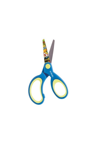 Herlitz Foarfeca pentru copii Herlitz, varf rotund, maner ergonomic, lama decorata, 13 cm, Albastru