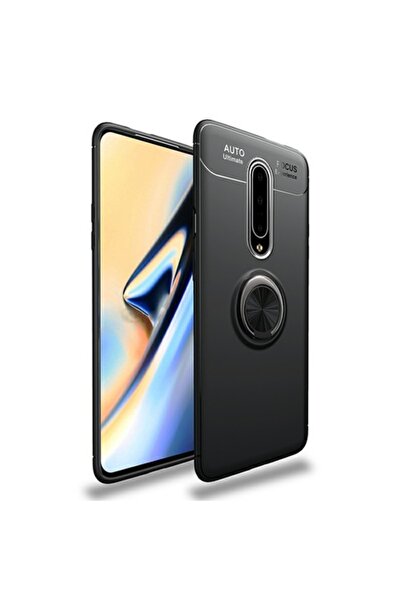 Bibilel Husă de protecție cu inel magnetic rotativ pentru OnePlus 7 Pro (TPU, Negru)