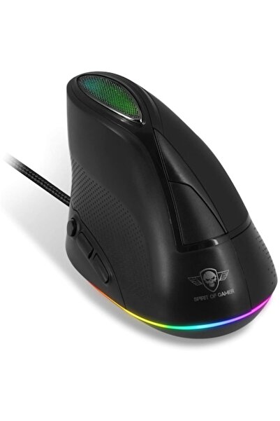 Spirit of Gamer Mouse Wired USB ELITE-M60, Gaming, 6500DPI, RGB, Black