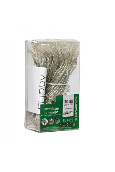 Flippy Instalatie de Craciun cu Baterii Tip Liniar, 2 jocuri de lumini, Fir T...