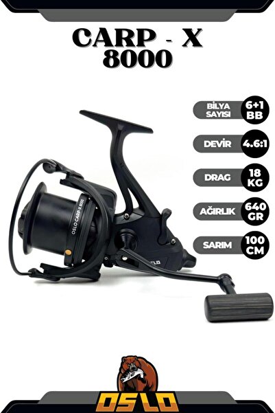 Oslo Carp-X 8000 Baitrunner 420cm 100-200gr Camarro Surf Sazan Kıyı Olta Takı...