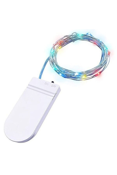 Flippy Instalatie Craciun, 5 metri, 50 LED-uri, Multicolor, cu baterii CR 203...