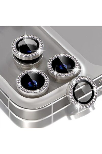 CaseHub iPhone 17 Pro / 17 Pro Max Taşlı Kamera Lens Koruyucu 9H Sertlik Çizi...