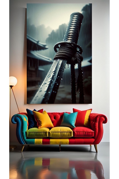 özkacar SAMURAY KILICI Tablou pe pânză pentru decorarea casei, perete, salon,...