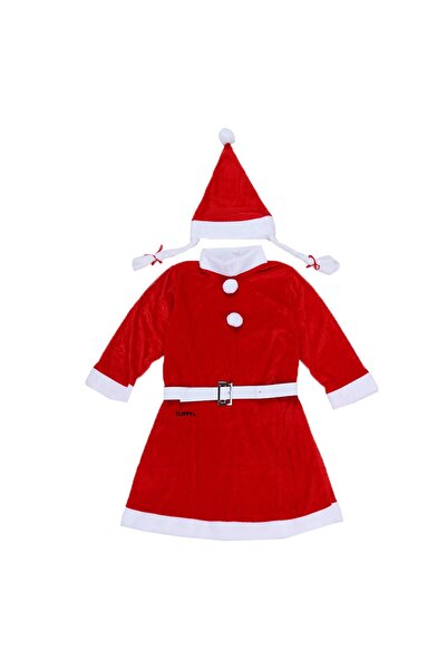 Flippy Costum Craciunita Flippy® Fata, 10-12 ani, 3 piese, Catifea