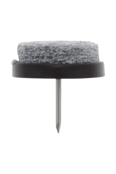 SOHO Floor Protection Pads for Furniture Feet, Set of 28, Diameter 24/28 mm, Nail Length 15 mm, Black