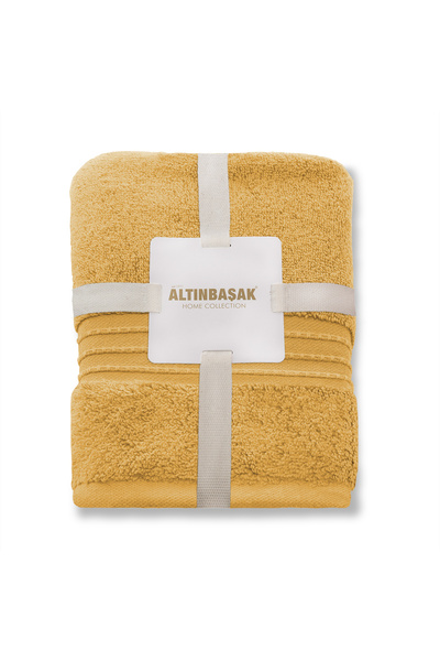 Altınbaşak Soft Microcotton Cotton 2-Piece Hand Towel Set 50 X 90 Mustard