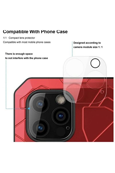 Bibilel Tempered Glass 10H Rear Camera Protector for iPhone 12 Pro Max (Transparent) - BBL2173