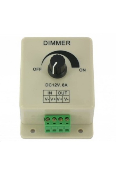 SOHO Adjustable LED switch DC 12-24V 8A, dimmer controller maximum power 96W, White