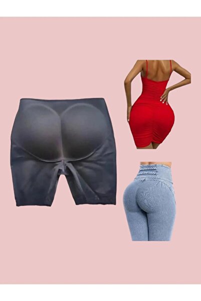 SAUNA SUIT Pantaloni scurți pentru corset care susțin fundul și arată mai plin, pantaloni scurți negri cu suport pentru șolduri pop-up