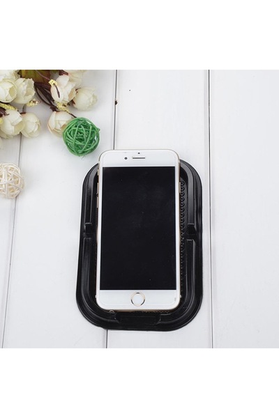 SOHO Non-slip silicone mat support for car dashboard, 11x19 cm, Black