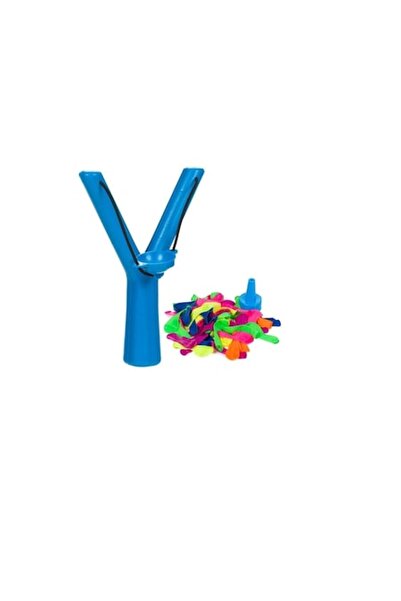 OEM Комплект прашка с водни балони, син, 50 балона