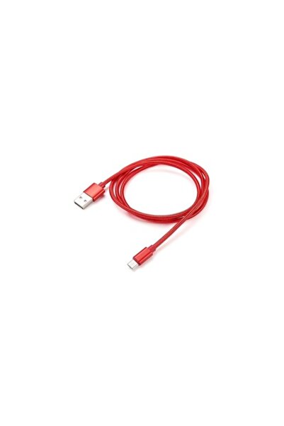 SOHO Cablu de incarcare textil, conector Micro USB,1m lungime, Rosu