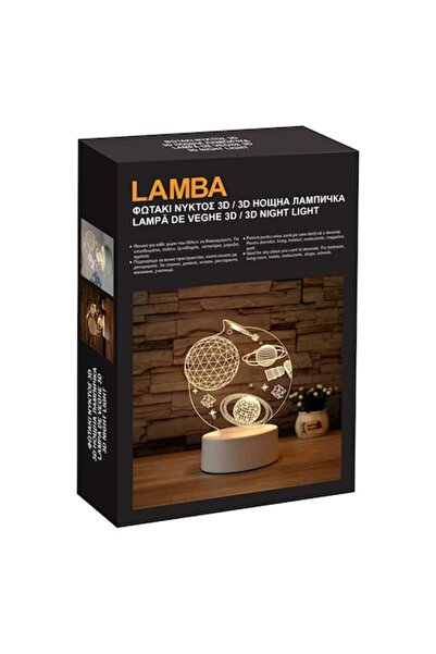 Bibilel Kids Lumină de noapte 3D, încărcare USB, 5V, planete și stele căzătoa...