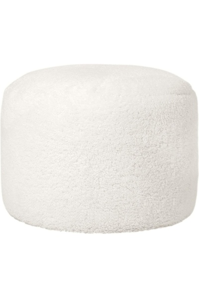 Bibilel Kids Inflatable Stool with Faux Fur, Supports Up to 100Kg, White, JMB-BBL7223