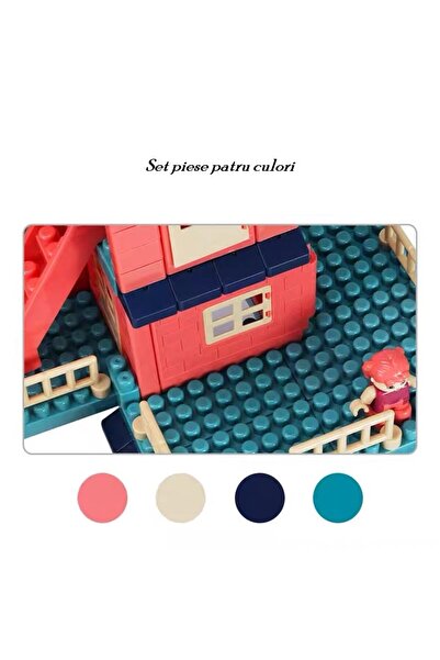 Flippy Construction Set, Flippy, House and Yard, 251 Pieces, Multicolor