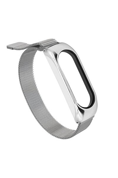 SOHO Curea compatibilă pentru Xiaomi Mi Band 5/4/3, Metal, Argintiu