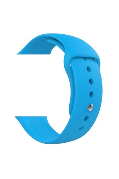 Bibilel Curea din silicon pentru Apple Watch, compatibilă cu 42/44 mm, albastră, BBL1765