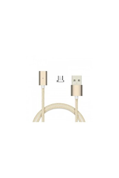 SOHO Cablu de încărcare magnetic Micro USB, 1m, textil, auriu
