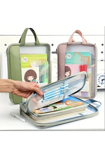 GlassySKY Διαφανής διχτυωτή τσάντα αποθήκευσης ευρείας γωνίας, θήκη εργασίας οργάνωσης γραφείου σχολείου