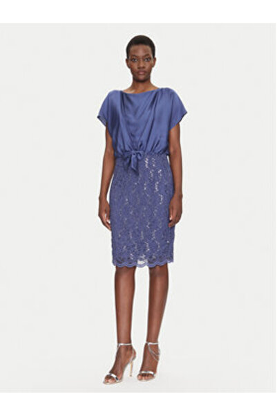 Swing Γυναικείο Φόρεμα Κοκτέιλ 5AI10900 Μπλε