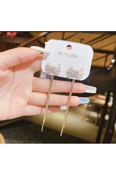 Shiklik Gold Color Crystal Stone Model Women's Elegant Earrings