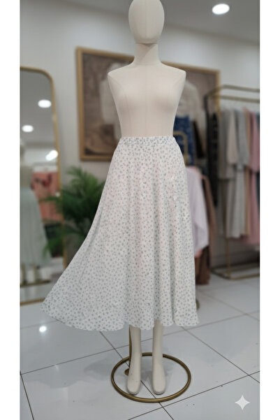 Saida Ticaret Buy Elasticated Skirt with Long White Lining