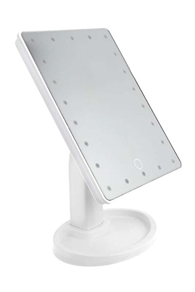 Generic مرآة مكياج بشاشة لمس LED، بيضاء/شفافة