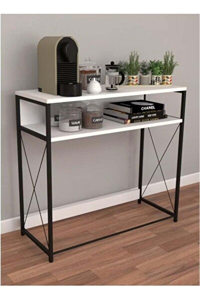 AGD Coffee corner table, console entrance table, to arrange and organize your needs - white / black