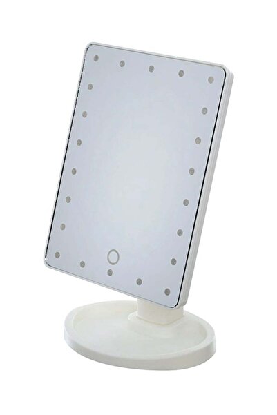 Generic LED Light Makeup Countertop Vanity Mirror White 30 x 15cm