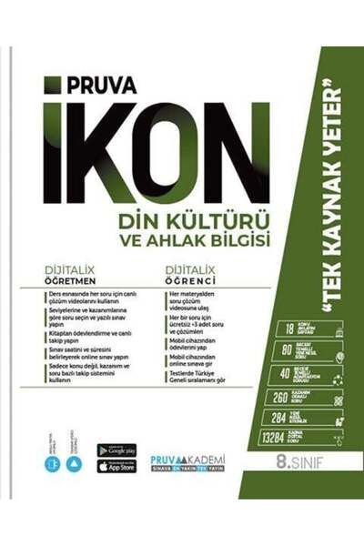 Pruva Akademi Yayıncılık 8. Sınıf İkon Din Kültürü Konu Anlatım Kitabı