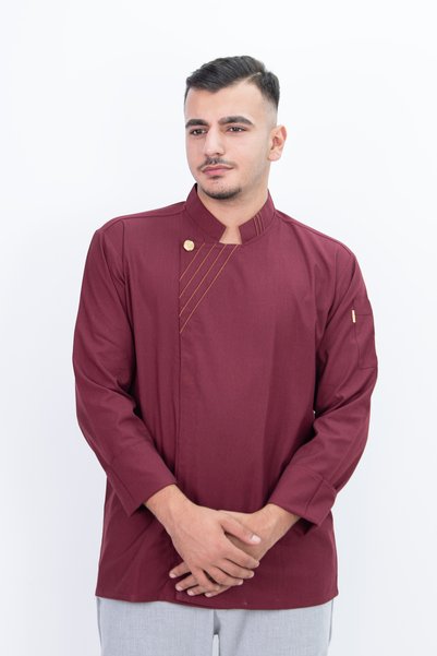 Das Uniform قميص طاهي بتفاصيل خياطة مميزة، زي طاهي، زي موحد للطهاة