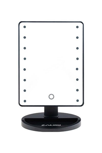 Generic مرآة مكياج محمولة على الطاولة باللون الأسود