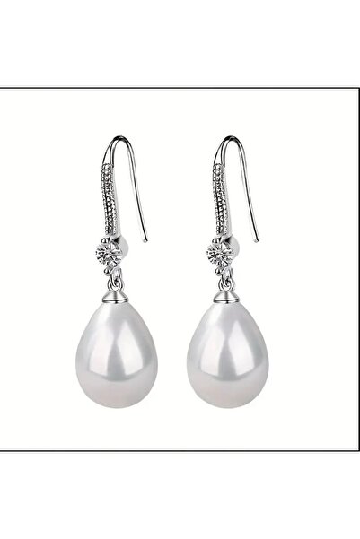 ORGANICYOU YIWUSHI Şık Oval Gözyaşı Kolye Küpeler, Parti ve Sevgililer Günü için Alaşım Gelin Takıları