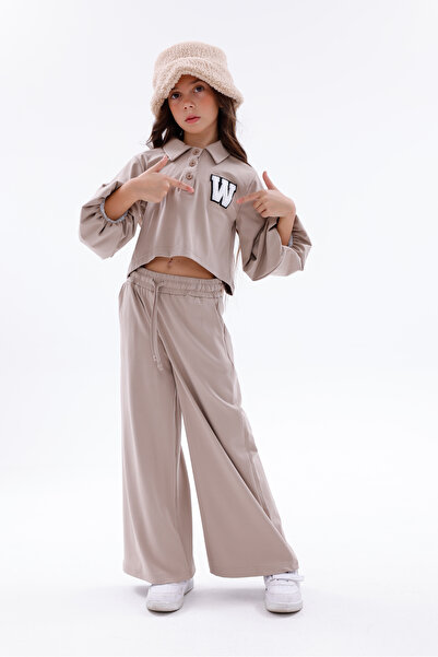 WİENS KİDS Girls' Polo Neck Double Set