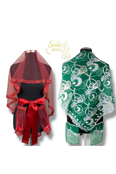 COOL NİGHT 7 PARÇA GELİN DUVAK VE DAMAT OMUZ ÖRTÜSÜ SETİ ELİDVENLERİ VE BEL KUŞAĞI LÜKS MODEL