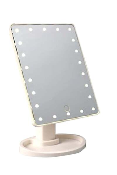 YTT مرآة بـ 22 ضوء LED باللون الأبيض