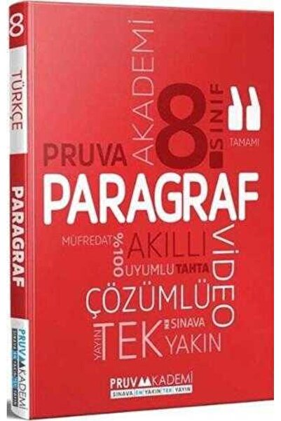 Pruva Akademi 8. Sınıf Paragraf Soru Bankası