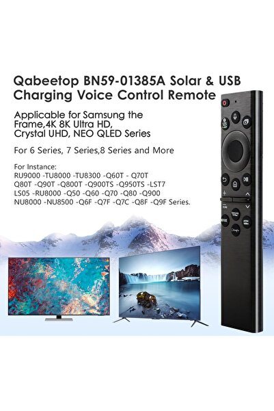 Generic Qabeetop BN59-01385A Replacement Smart TV Remote Control with Voice Search for Samsung Smart TV