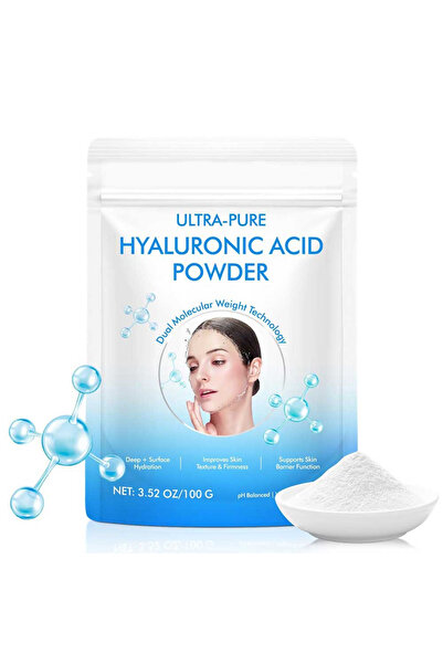 NOVA KISS Pudră de acid hialuronic 100% pur pentru hidratare intensă, efect a...