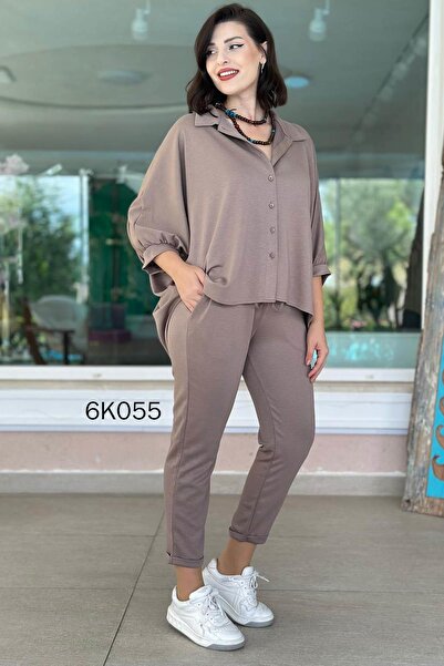 İnce Topuk Polo Neck Bat Sleeve Modal Set 6K055