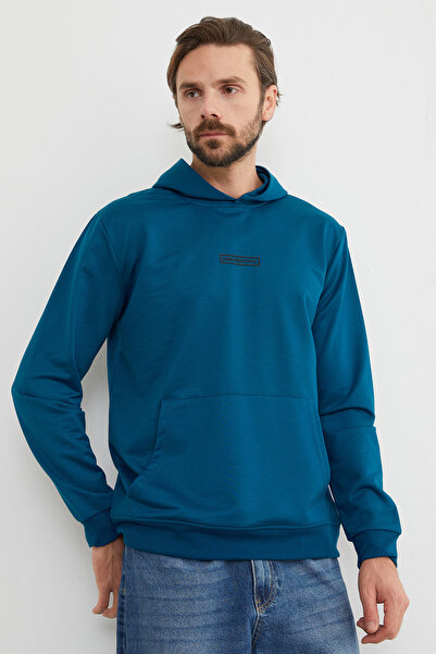 Fulla Moda Look Beautıful Yazı Baskılı Kapüşonlu Sweatshirt