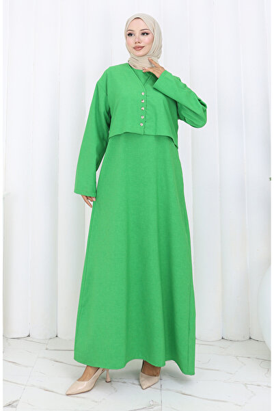 sefamerve Jacket Jile Double Suit 2155-07 Emerald Green