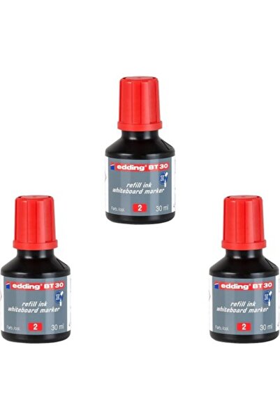 Edding Bt30 Blackboard Pen Ink 30 ml Set of 3 Red