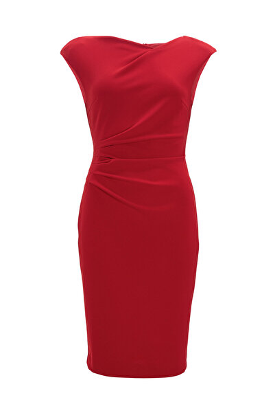 Swing Γυναικείο Φόρεμα Κοκτέιλ 5AI16700 Κόκκινο