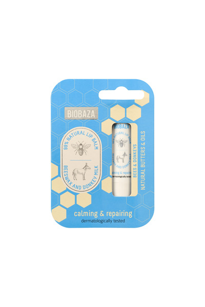 Biobaza Lip balm with honey and donkey milk extract, BEES & DONKEYS, 4.5 g