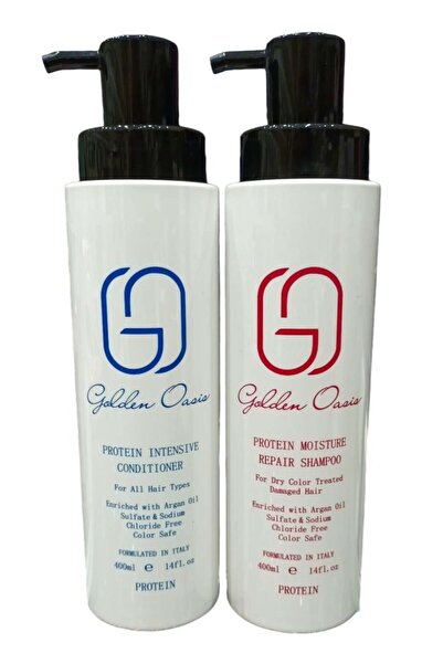 GOLDEN OASIS شامبو 400 مل وبلسم 400 مل من جولدن اوسيس للعناية اليومية